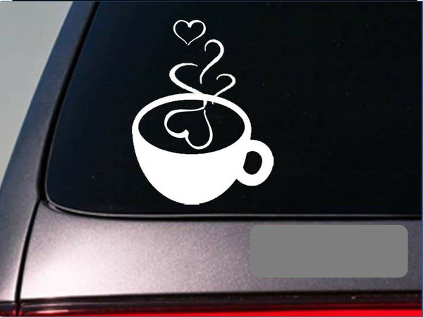 Coffee Sticker Decal *E436* 6" vinyl coffee shop mug cup coffee pot filters shot