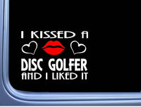 Disc Golfer Kissed L965 8" putter driver golf window decal sticker