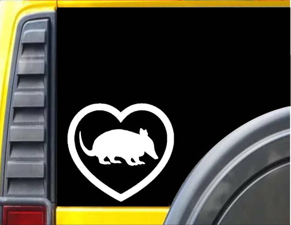 Armadillo Heart sticker *J556* 6" vinyl decal