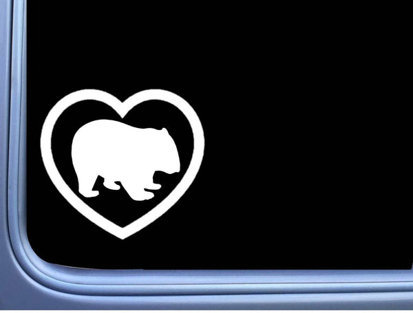 Wombat Big Heart J895 6 inch Sticker Australia Decal