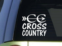 Cross Country *H904* 6 inch Sticker decal running runner track 5k 3k