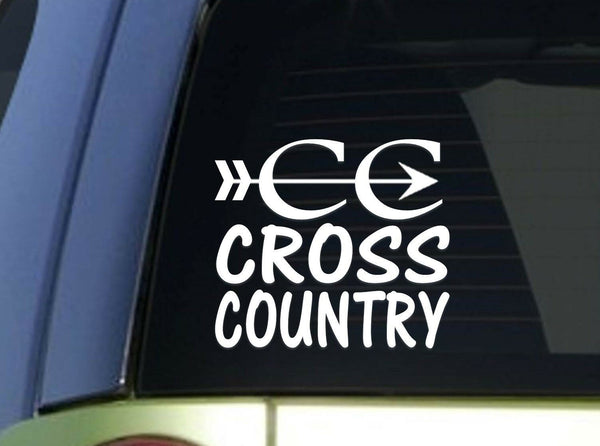 Cross Country *H904* 6 inch Sticker decal running runner track 5k 3k