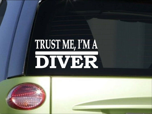 Trust Me Diver Vinyl Decal – 8 Inch