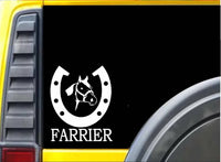 Farrier Horse K495 6 inch Sticker horseshoe anvil decal