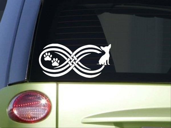 Tribal Chihuahua Infinity Sitcker *I788* 8.5 inch wide decal