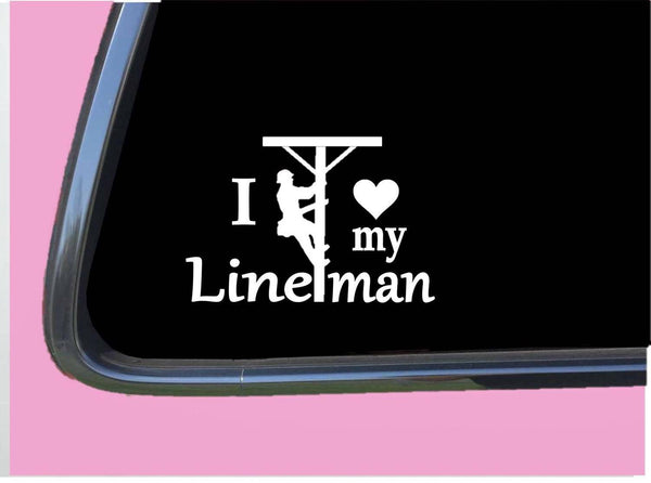 I love my Lineman TP 619 Sticker 8" Decal line worker journey hat gloves