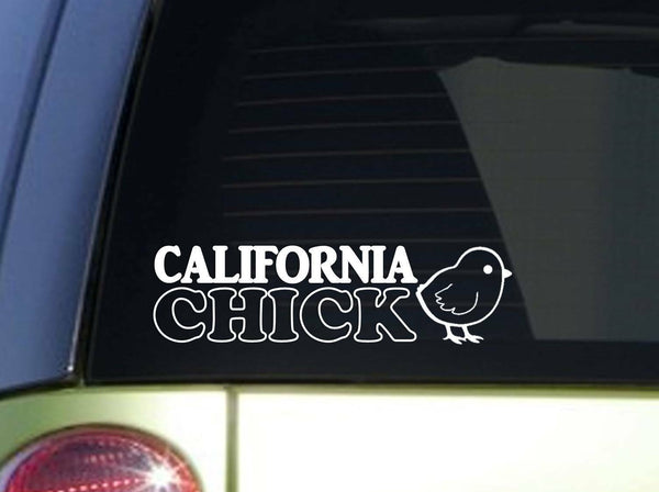 California Chick *J202* 8" wide Sticker decal state