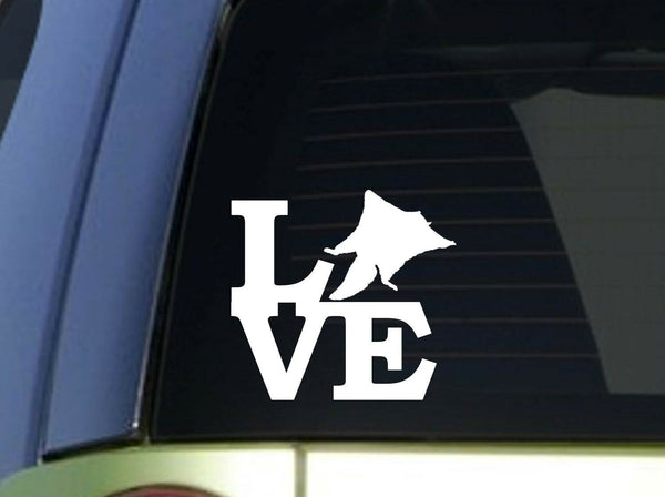 Sugar Glider Love *H952* 6" Sticker decal flying squirrel feeder cage live trap