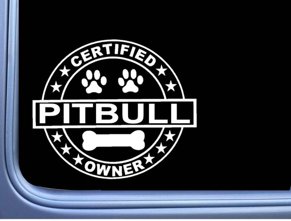 Certified Pitbull L258 Dog Sticker 6" decal