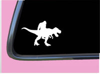 Bigfoot riding TRex TP 752 8" Decal Sticker t trex jurassic dino sasquatch