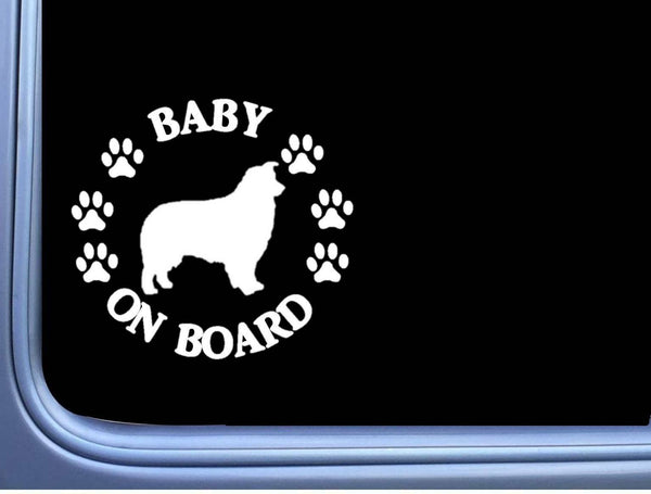 Baby on Board Aussie L518 6" Sticker dog decal