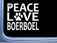 Boerboel Peace Love L668 Dog Sticker 6" decal