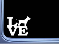 Bull Terrier Love M329 6 inch Sticker Decal dog