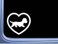 Dandie Dinmont Big Heart M333 6 inch Sticker Decal dog terrier