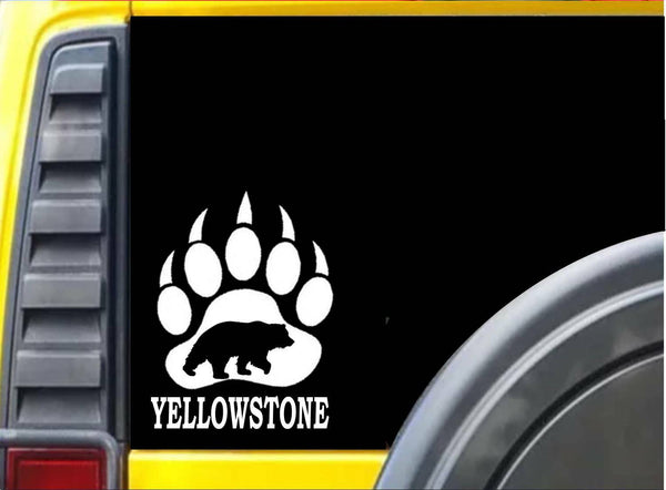 Bear Claw Yellowstone K450 6 inch Sticker Grizzle Bear decal