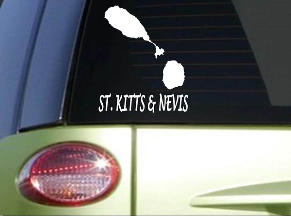 St. Kitts and Nevis *I107* 7" Sticker decal country flag island