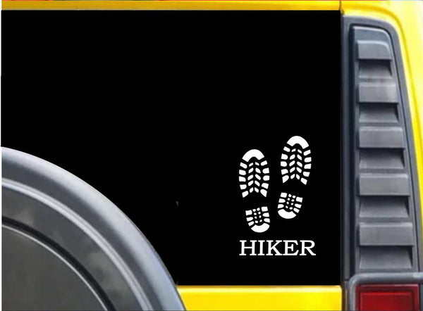 Hiker Bootprints K619 6 inch Sticker hiking trail decal
