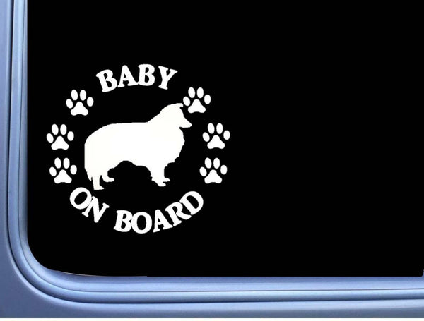 Baby on Board Sheltie L517 6" Sticker dog decal