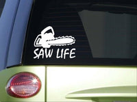 Saw Life *I823* 6" Logging sticker chainsaw decal