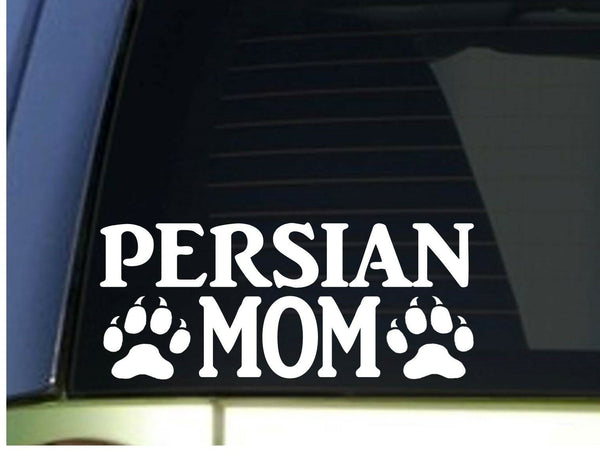 Persian Mom sticker *H284* 8.5 inch wide vinyl cat kitten litter box