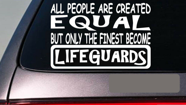 Lifeguard all people equal 6" sticker *E441* decal vinyl swimming jacket stand