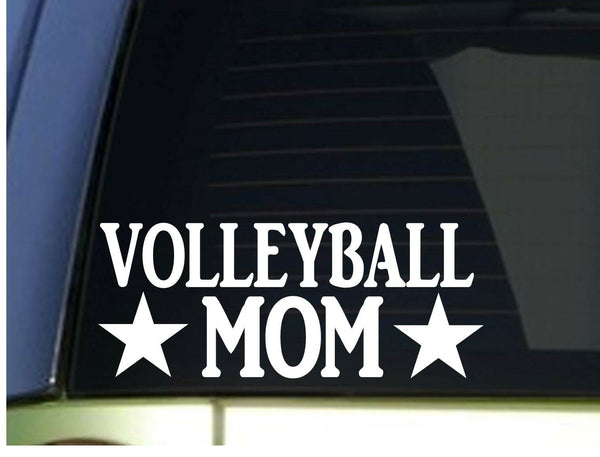 Volleyball Mom sticker *H314* 8.5 inch wide vinyl serve spike beach shorts