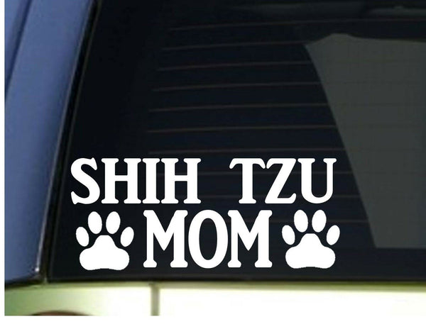 Shih Tzu Mom sticker *H306* 8.5 inch wide vinyl puppy toy training