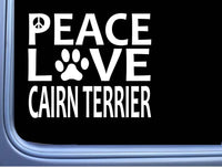 Cairn Terrier Peace Love L669 Dog Sticker 6" decal