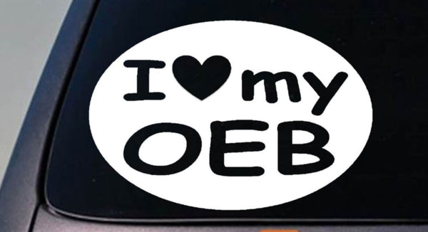 I LOVE MY OLDE ENGLISH BULLDOGGE OEB 6" STICKER CAR TRUCK WINDOW STICKER DECAL