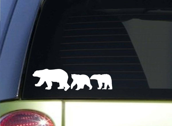 Polar Bear Family *I846* 8.5" wide Sticker decal ˜