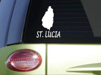 St. Lucia *I108* 7" Sticker decal country flag island