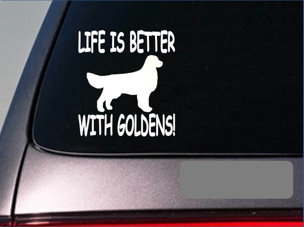 Life is better with Golden Retrievers *F427* sticker decal duck hunting dog love