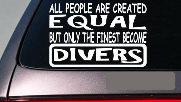 Divers all people equal 6" sticker *E472* decal vinyl scuba mask suit fins tube