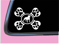 Pitbull UnCropped Crossbone TP 640 dog Decal 6 inch Sticker dog american bully