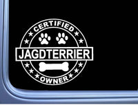 Certified Jagdterrier L338 Dog Sticker 6" decal