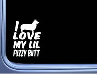 Fuzzy Butt Corgi M359 8 inch Sticker Decal Dog pembroke