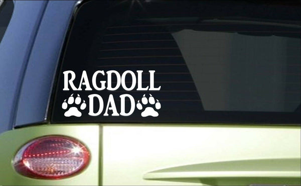 Ragdoll Dad *H859* 8 inch Sticker decal cat groomer scissors harness