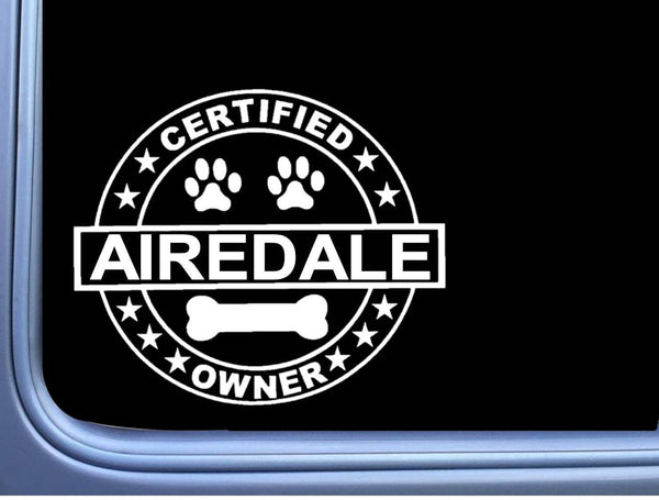 Certified Airedale L271 Dog Sticker 6" decal