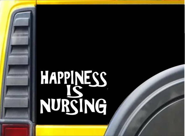 Happiness is Nursing K306 8 inch decal Stethoscope sticker