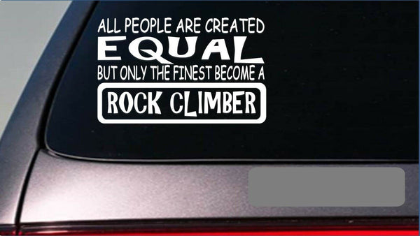 Rock climber equal Sticker *G728* 8" vinyl rock climbing repelling boots gear