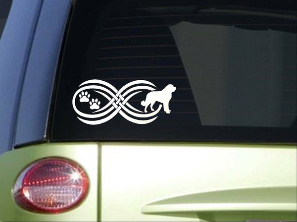 Tribal Saint Bernard Infinity Sitcker *I792* 8.5 inch wide decal