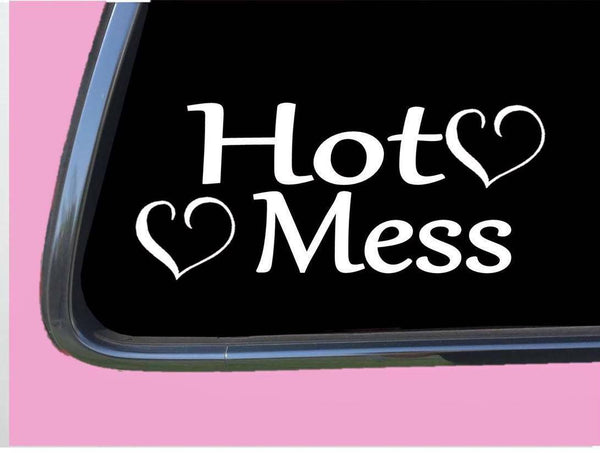 Hot Mess TP173 vinyl 8" Decal Sticker boho gypsy girl mom hot mess