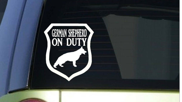 German Shepherd on Duty *I319* 6x6 inch Sticker decal dog schutzhund sleeve