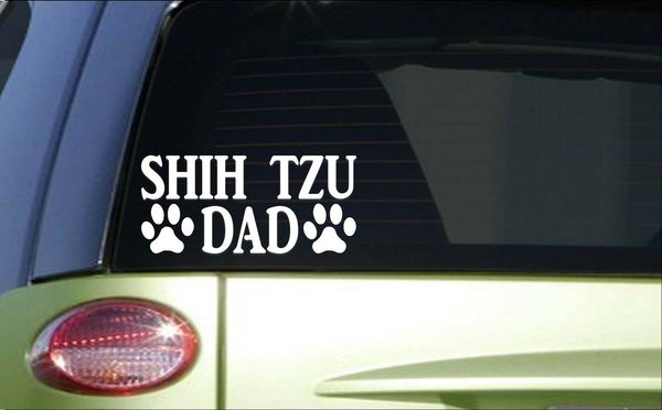 Shih Tzu Dad *H877* 8 inch Sticker decal dog dog grooming clippers scissors