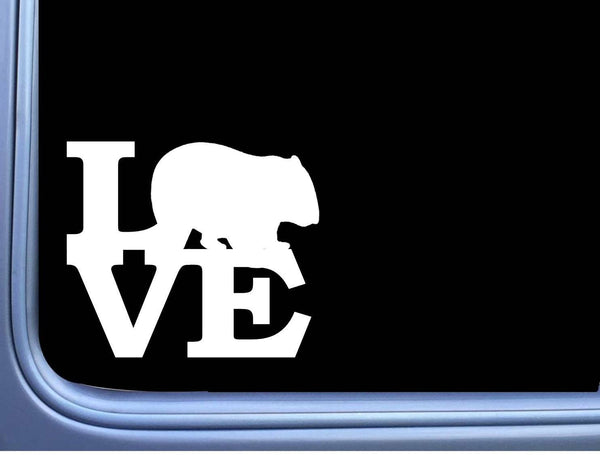 Wombat Love J894 6 inch Sticker Australia Decal