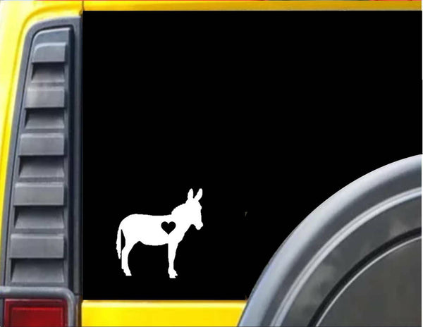 Donkey little heart Decal Sticker *J481* mule horse burro jack jenny