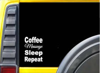 Coffee Massage Sleep H575 8 inch Sticker decal