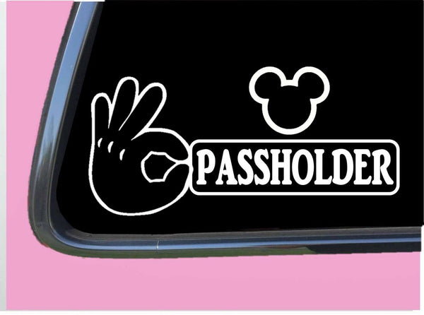 PASSHOLDER TP 270 Car Window 8" DECAL STICKER DISNEYLAND WALT DISNEY WORLD