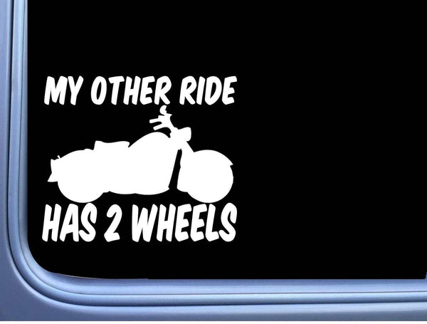 My Other Ride has Two Wheels M380 6 inch Sticker Decal motorcycle helmet gloves