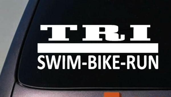 Tri Decal Sticker Triathalon Decal Sticker 6"